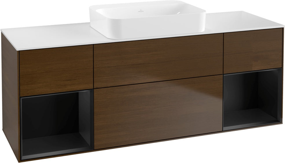Villeroy & Boch Finion Waschtischunterschrank 1600 mm Glossy White Lacquer mit Beleuchtung