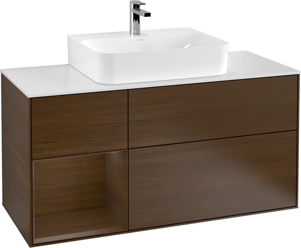 Villeroy & Boch Finion Waschtischunterschrank G161G 1200 mm Glossy White Lacquer mit LED-Beleuchtung