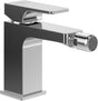 Villeroy & Boch Architectura Square Einhebel-Bidetarmatur eckig Chrom mit Ablaufgarnitur