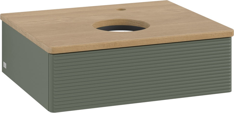 Villeroy & Boch Waschtischunterschrank Antao 600 mm Anthrazit Matt mit LED-Auszugsbeleuchtung