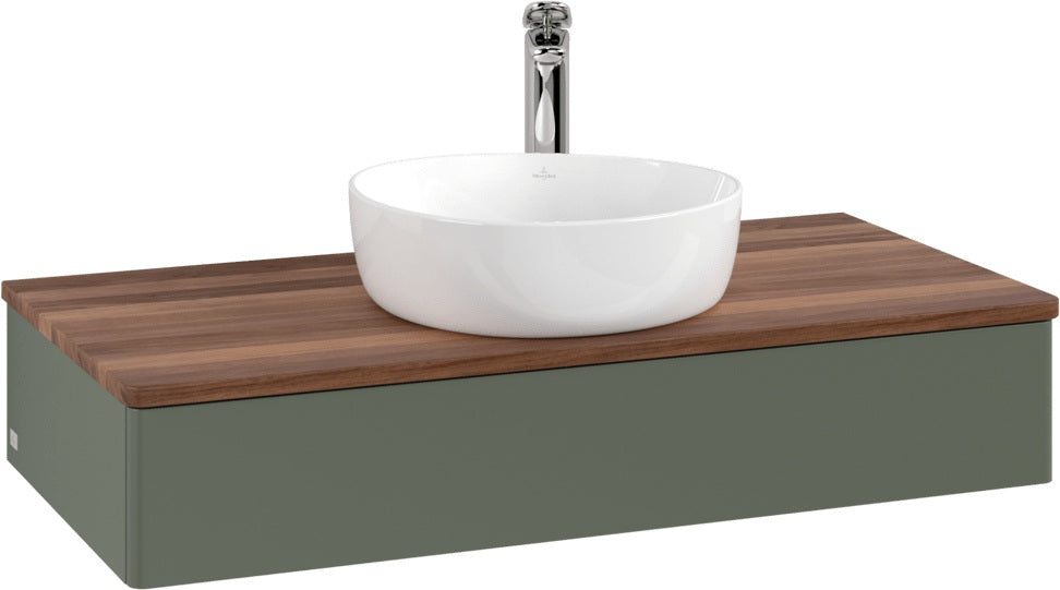 Villeroy & Boch Waschbeckenunterschrank Antao 1000 mm Anthrazit Matt Lack mit Beleuchtung