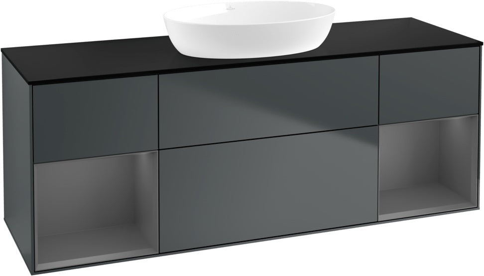 Villeroy & Boch Finion Waschtischunterschrank 1600 mm Glossy White Lacquer mit Beleuchtung