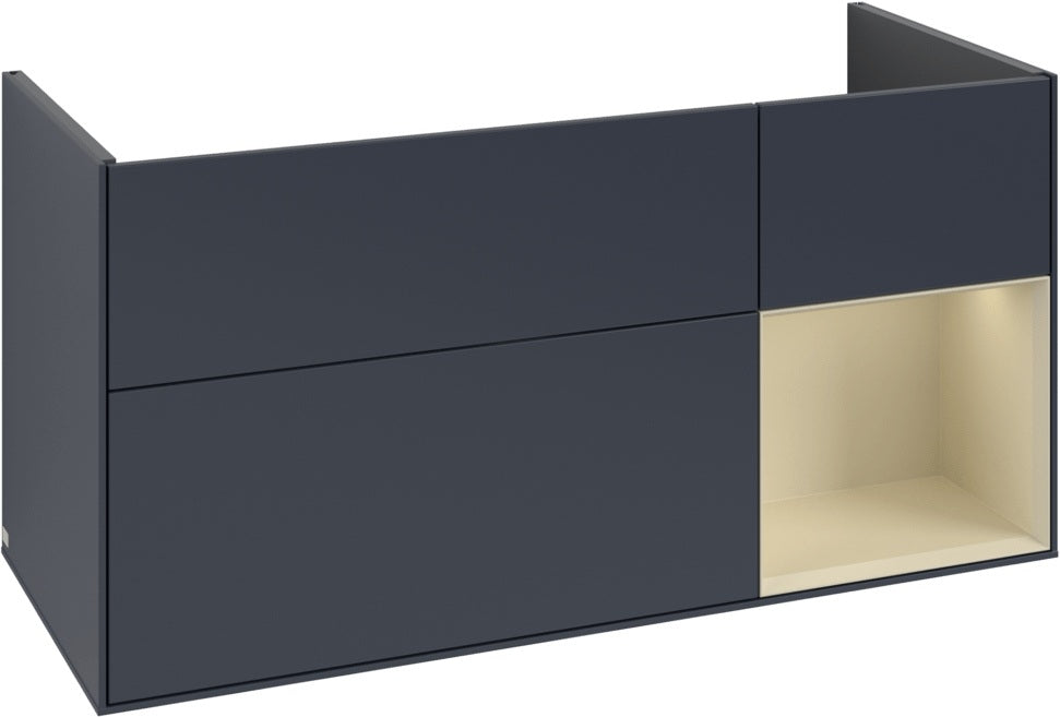 Villeroy & Boch Finion Waschbeckenunterschrank Glossy White Lacquer 1196 mm mit LED-Beleuchtung