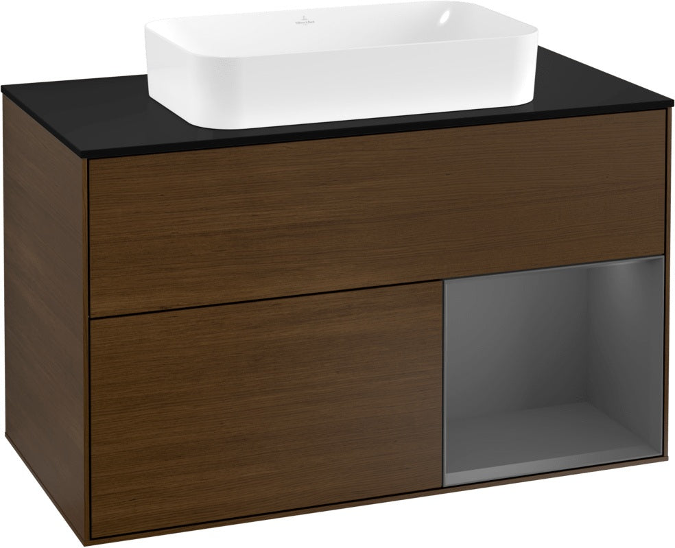 Villeroy & Boch Waschtischunterschrank Finion F252G 1000 mm Glossy White Lacquer mit LED-Beleuchtung