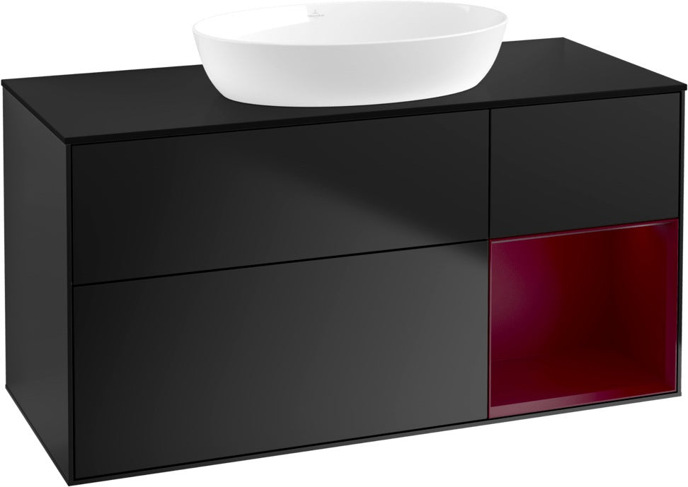 Villeroy & Boch Finion Waschtischunterschrank FA72GFGF 1200 mm Glossy White Lacquer mit LED-Beleuchtung