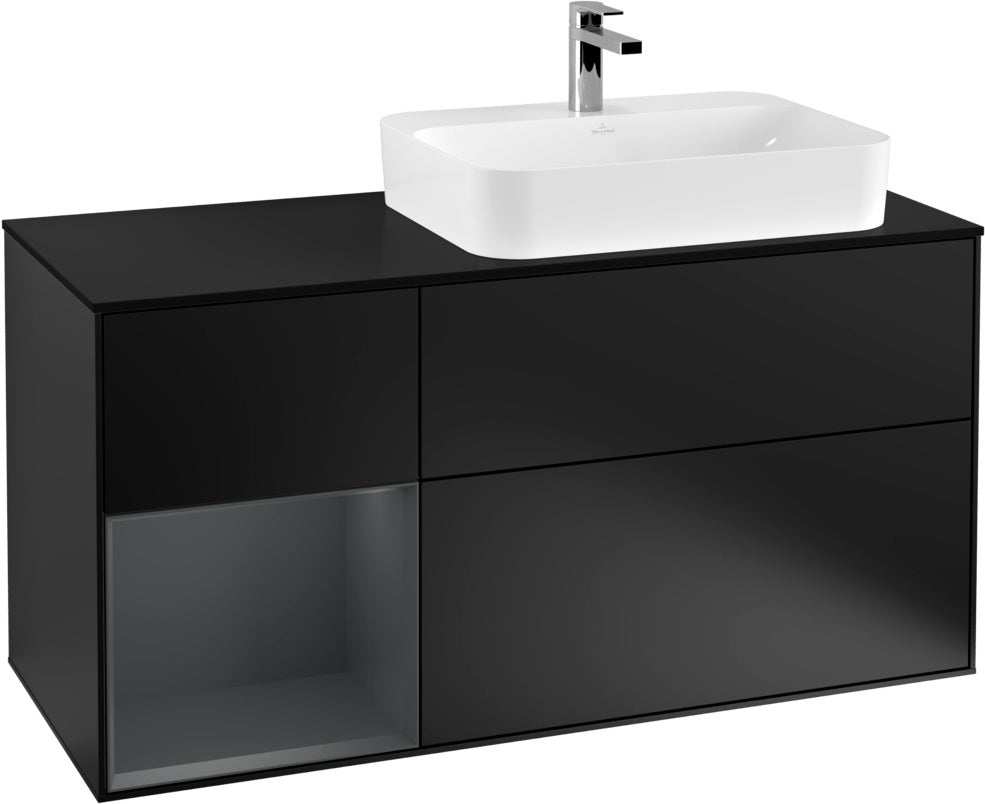 Villeroy & Boch Finion Waschbeckenunterschrank 1200 mm Glossy White Lacquer mit Beleuchtung