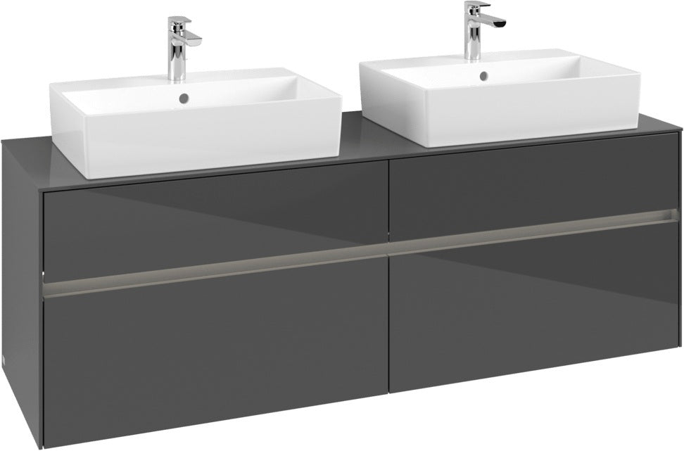 Villeroy & Boch Waschbeckenunterschrank Collaro C137 B0 1600 mm Glossy White mit Beleuchtung