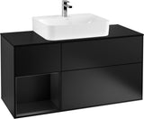 Villeroy & Boch Finion Waschbeckenunterschrank 1200 mm Glossy White mit Beleuchtung