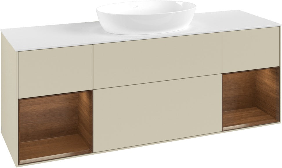 Villeroy & Boch Finion Waschtischunterschrank GD01GF 1600 mm Glossy White Lacquer mit Beleuchtung
