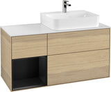 Villeroy & Boch Waschtischunterschrank Finion G141G 1200 mm Glossy White mit LED-Beleuchtung