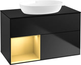 Villeroy & Boch Finion Waschtischunterschrank 1000 mm Glossy White Lacquer mit Beleuchtung
