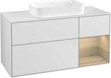 Villeroy & Boch Finion Waschtischunterschrank G711G Black Matt Lacquer 1200 mm mit Beleuchtung