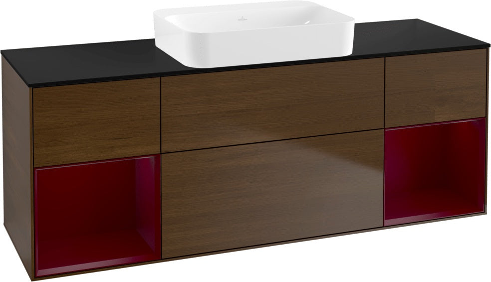 Villeroy & Boch Finion Waschbeckenunterschrank 1600 mm Glossy White Lacquer mit Beleuchtung
