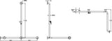 Villeroy & Boch Duschhandlauf ViCare 921731, 525 x 685 x 725 mm, Weiß, Aluminium, mit Brausehalter