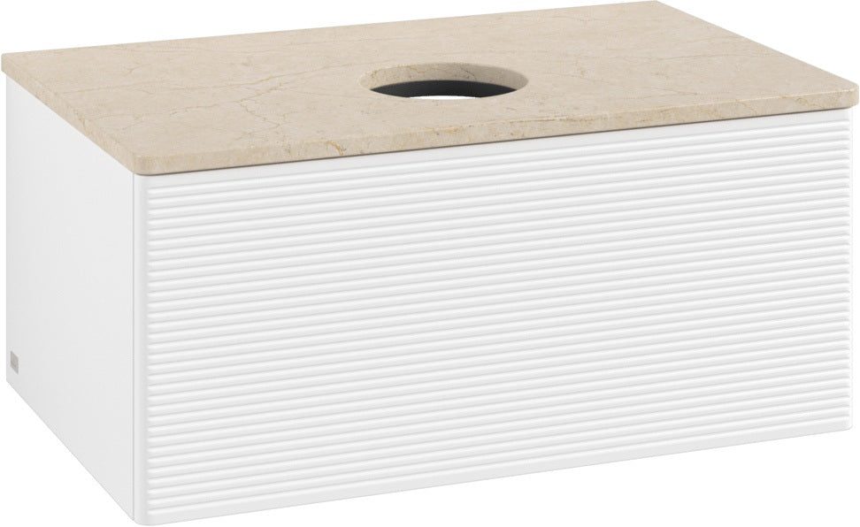 Villeroy & Boch Antao Waschtischunterschrank 800 mm – Grau Matt, 1 Auszug, Push-Open
