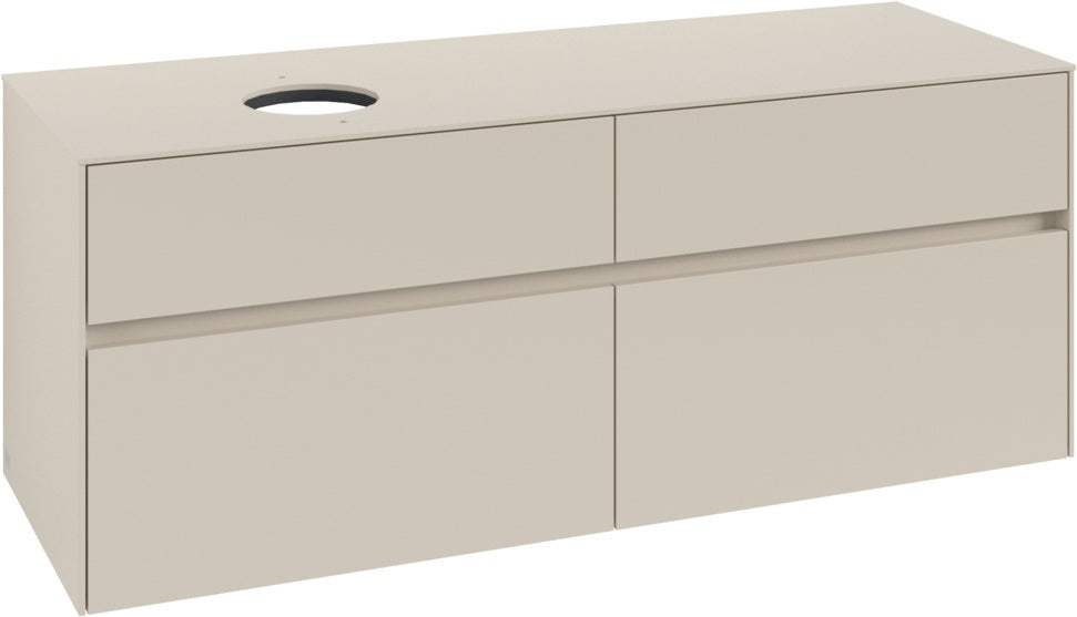 Villeroy & Boch Waschbeckenunterschrank Collaro C046 1400 mm Cashmere Grey mit 4 Auszügen