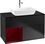 Villeroy & Boch Finion Waschbeckenunterschrank Glossy White mit Beleuchtung, 1000 mm