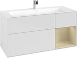 Villeroy & Boch Finion Waschbeckenunterschrank Glossy White Lacquer 1196 mm mit LED-Beleuchtung