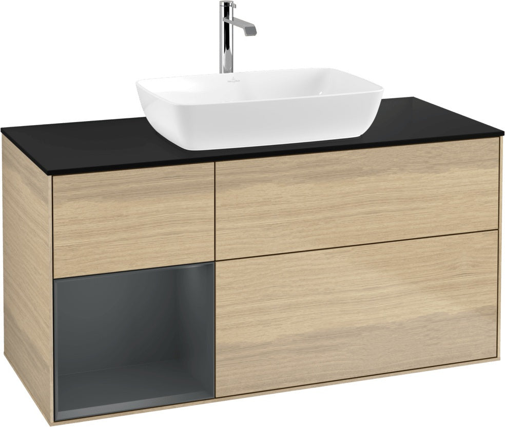 Villeroy & Boch Finion Waschtischunterschrank 1200 mm Glossy White Lacquer mit Beleuchtung