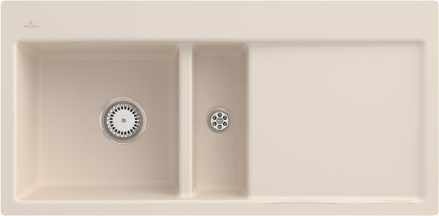 Villeroy & Boch Subway 60 flat Einbauspüle Ivory CeramicPlus 965x475mm