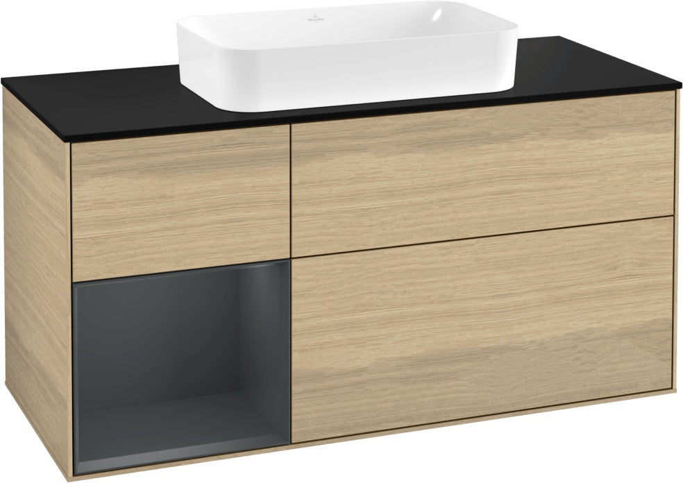 Villeroy & Boch Finion Waschtischunterschrank 1200 mm Glossy White Lacquer mit LED-Beleuchtung