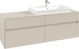 Villeroy & Boch Waschtischunterschrank Collaro C027 B0 1600 mm Cashmere Grey mit Beleuchtung