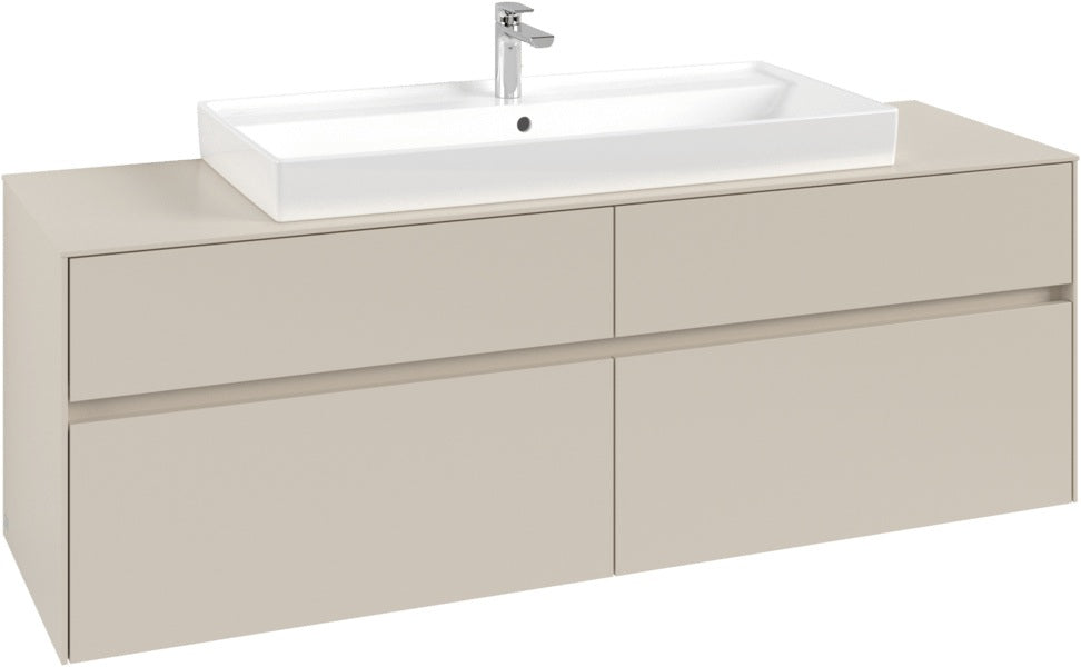 Villeroy & Boch Waschtischunterschrank Collaro C031 1600 mm Cashmere Grey mit 4 Auszügen