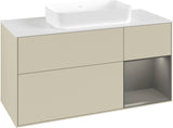 Villeroy & Boch Finion Waschtischunterschrank G711G Black Matt Lacquer 1200 mm mit Beleuchtung