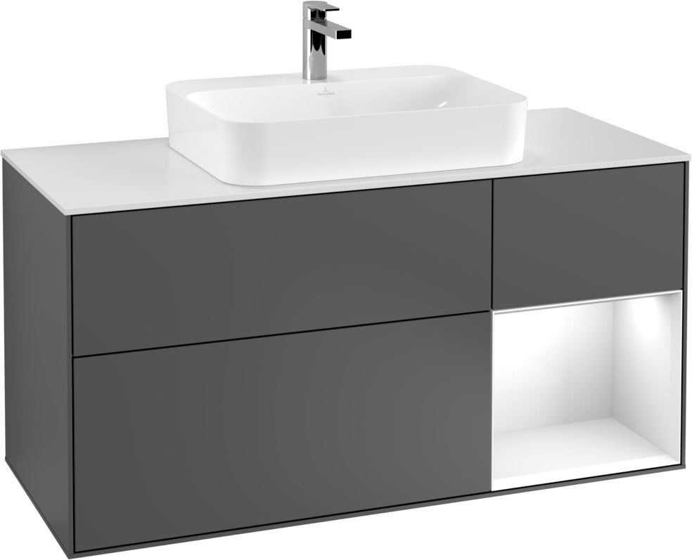 Villeroy & Boch Waschtischunterschrank Finion F421G 1200 mm Glossy White Lacquer