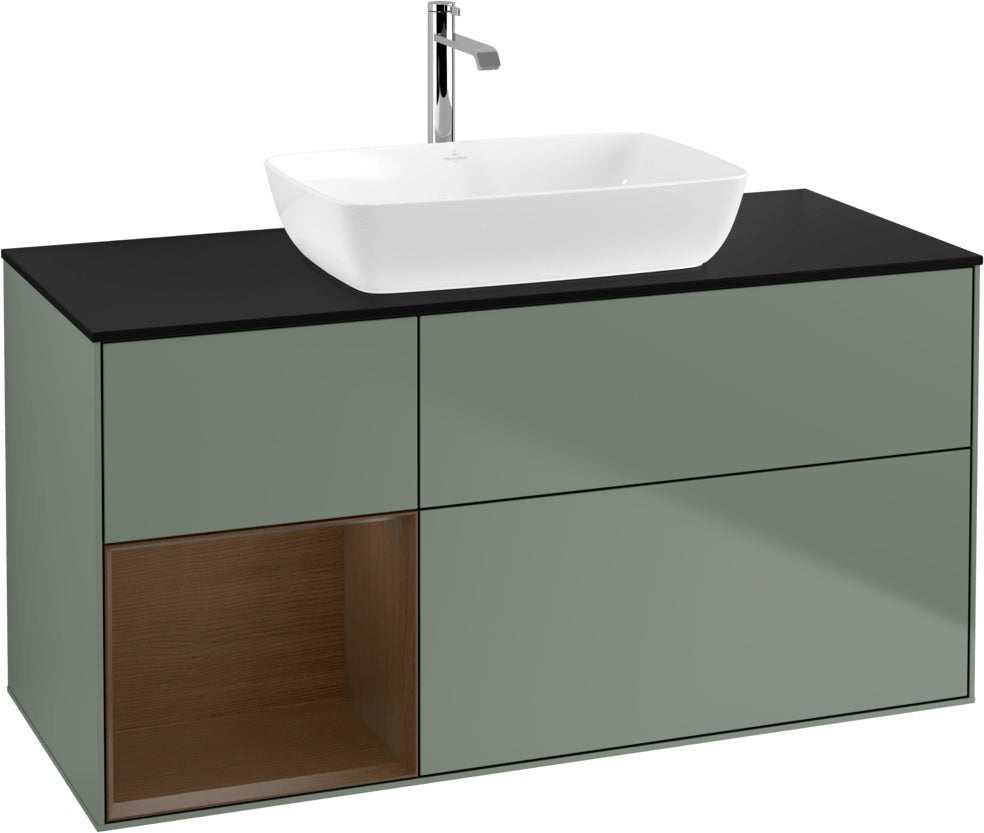Villeroy & Boch Finion Waschtischunterschrank 1200 mm Glossy White Lacquer mit Beleuchtung