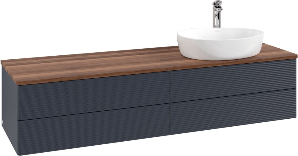 Villeroy & Boch Waschtischunterschrank Antao 1600 mm Anthrazit mit LED-Auszugsbeleuchtung
