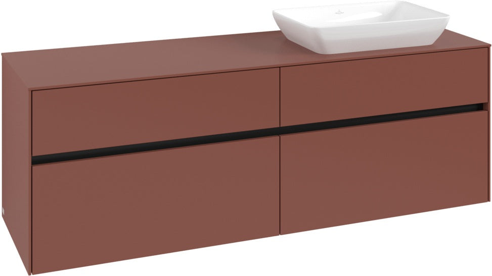 Villeroy & Boch Waschtischunterschrank Collaro C122 B0 1600 mm White Oak mit Beleuchtung