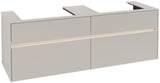 Villeroy & Boch Collaro Waschtischunterschrank 1600 mm mit LED-Beleuchtung und 4 Auszügen in Black Matt Lacquer
