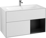 Villeroy & Boch Finion Waschtischunterschrank 996 mm Glossy White Lacquer mit LED-Beleuchtung