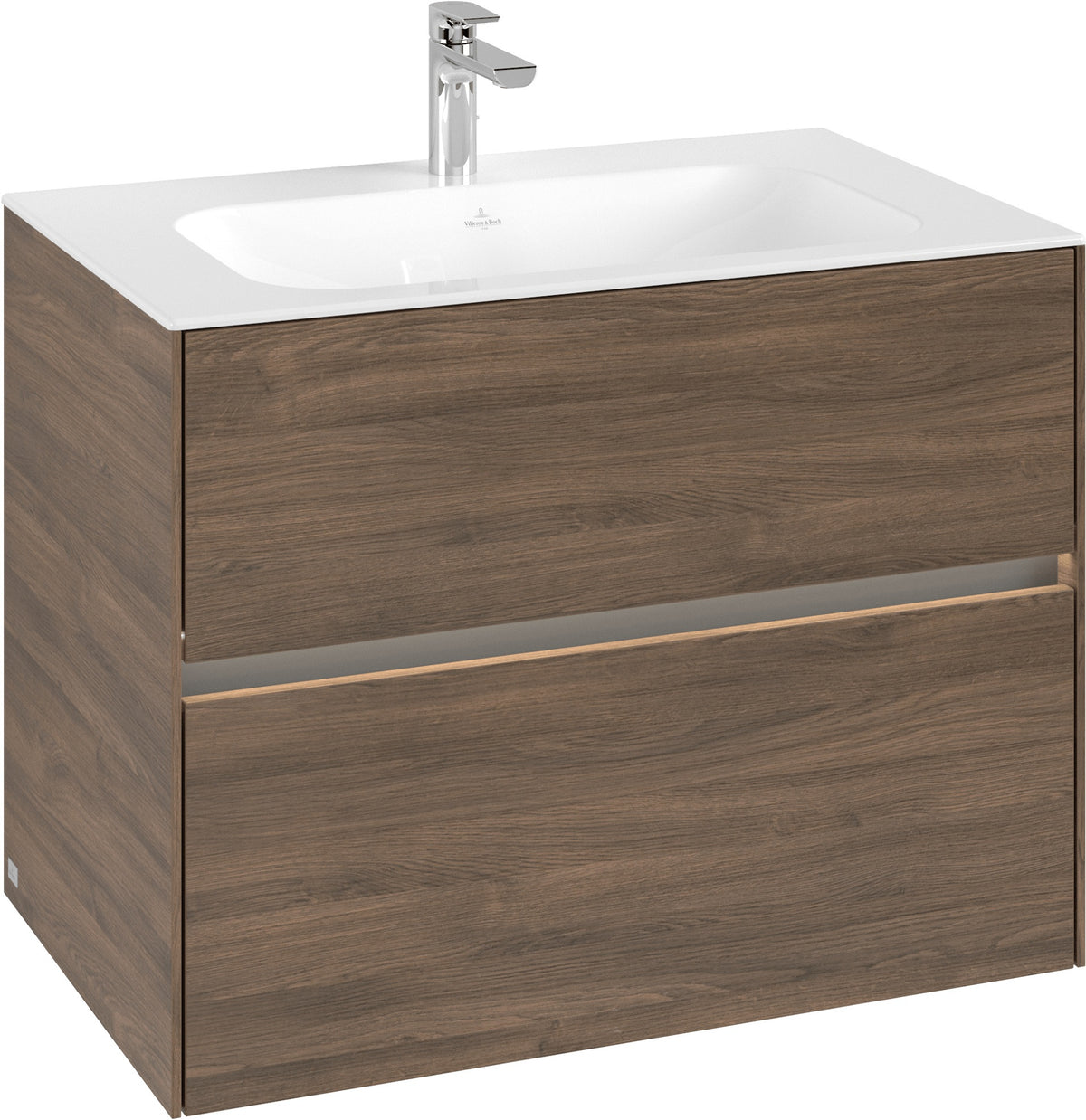 Villeroy & Boch Waschbeckenunterschrank Collaro C13800 White Oak – 796 mm, 2 Auszüge, SoftClosing