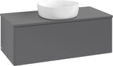 Villeroy & Boch Antao Waschbeckenunterschrank 1000 mm Anthrazit Matt Lack mit LED-Auszugsbeleuchtung