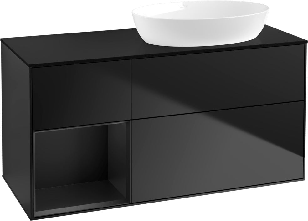 Villeroy & Boch Waschtischunterschrank Finion FA42G 1200 mm Glossy White Lacquer mit Beleuchtung