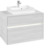 Villeroy & Boch Collaro Waschtischunterschrank 800 mm mit LED-Beleuchtung und 2 Auszügen in White Wood