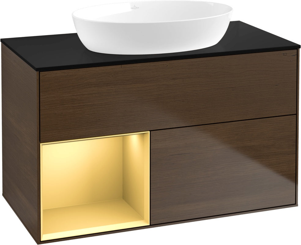 Villeroy & Boch Waschtischunterschrank Finion FA12G 1000 mm Glossy White Lacquer mit Beleuchtung