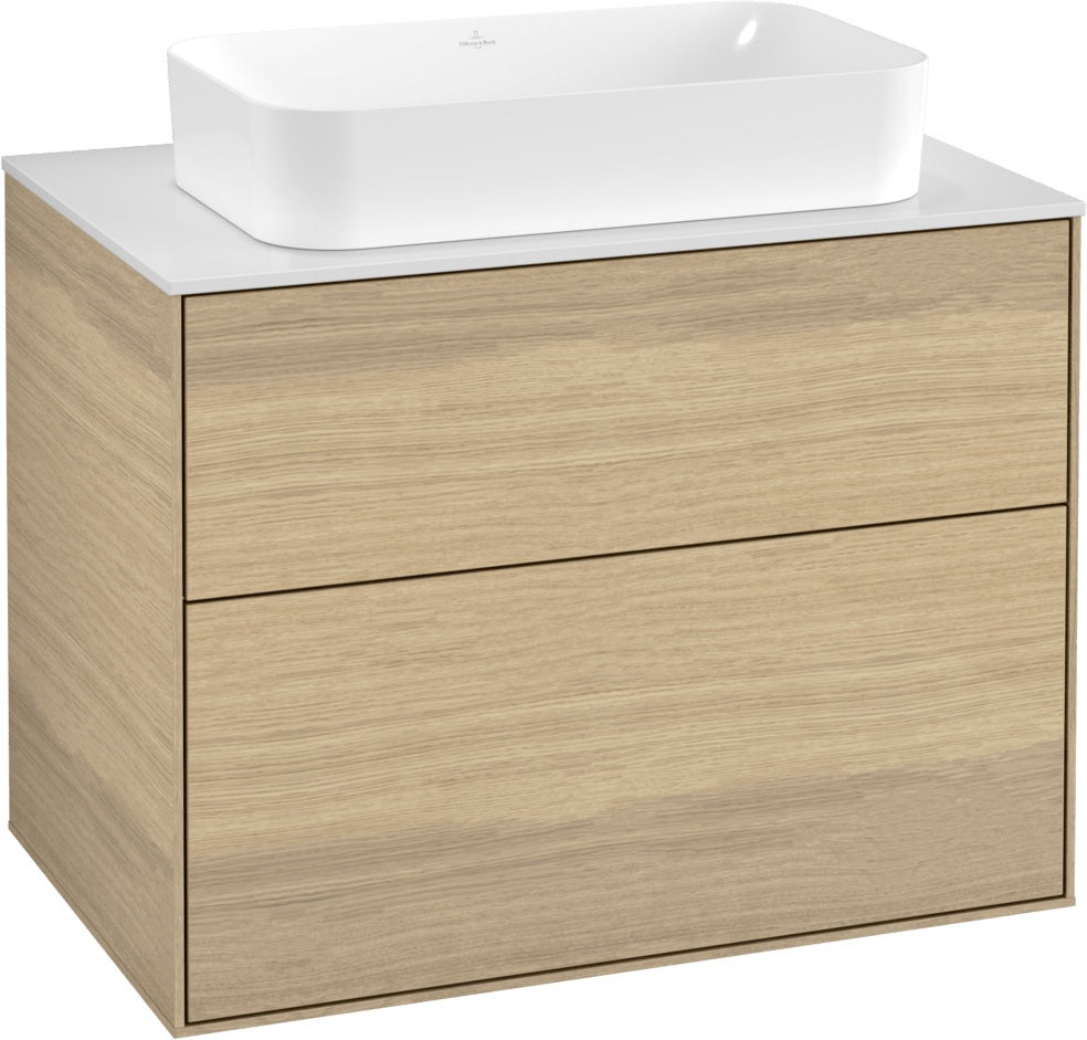 Villeroy & Boch Waschtischunterschrank Finion G6310 800 mm Anthracite Matt Lacquer mit Beleuchtung