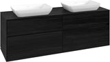 Villeroy & Boch Waschbeckenunterschrank Collaro C123 B0 1600 mm Black Oak mit Beleuchtung