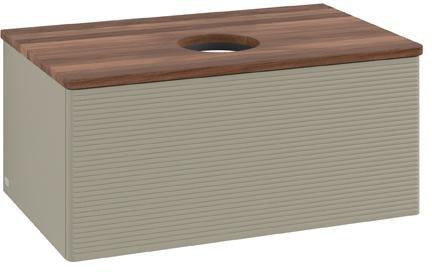 Villeroy & Boch Antao Waschtischunterschrank 800 mm – Grau Matt, 1 Auszug, Push-Open