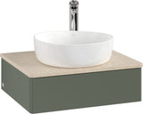 Villeroy & Boch Waschtischunterschrank Antao 600 mm, 1 Auszug, SoftClosing, Beleuchtung, Anthrazit Matt