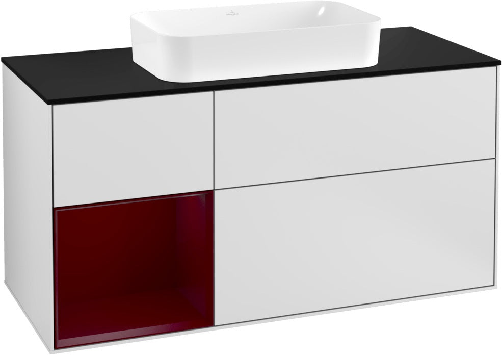 Villeroy & Boch Finion Waschtischunterschrank 1200 mm Glossy White Lacquer mit LED-Beleuchtung