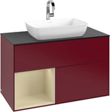 Villeroy & Boch Finion Waschbeckenunterschrank Glossy White Lacquer mit Beleuchtung 1000 mm