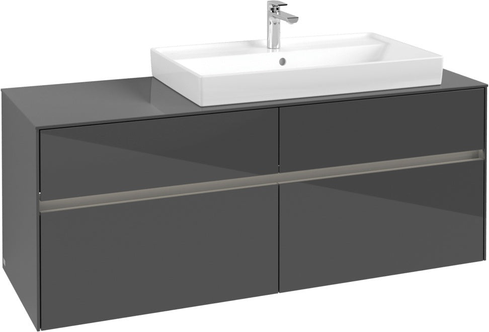 Villeroy & Boch Collaro Waschtischunterschrank 1400 mm mit LED-Beleuchtung und 4 Auszügen