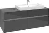 Villeroy & Boch Collaro Waschtischunterschrank 1400 mm mit LED-Beleuchtung und 4 Auszügen