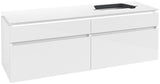 Villeroy & Boch Legato Waschtischunterschrank 1600 mm, 4 Auszüge, Glossy White, Becken rechts