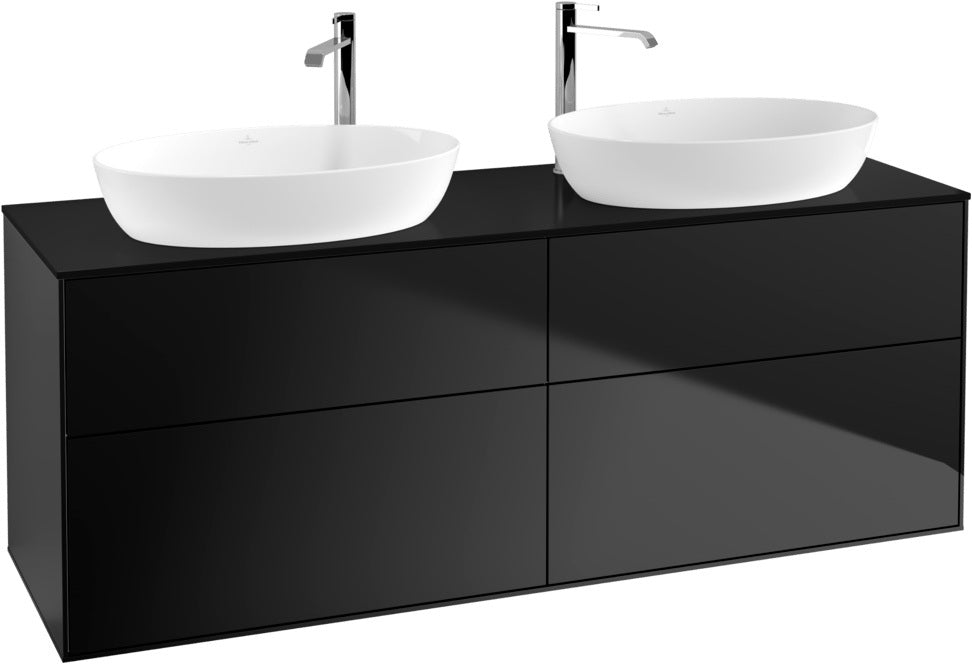 Villeroy & Boch Finion Waschbeckenunterschrank 1600 mm Glossy White Lacquer mit Beleuchtung