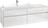 Villeroy & Boch Collaro Waschtischunterschrank 1600 mm mit LED-Beleuchtung und 4 Auszügen in Truffle Grey